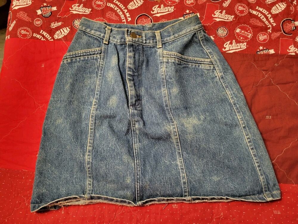 Vintage Juniors 11 80s 90s Denim Skirt Lee